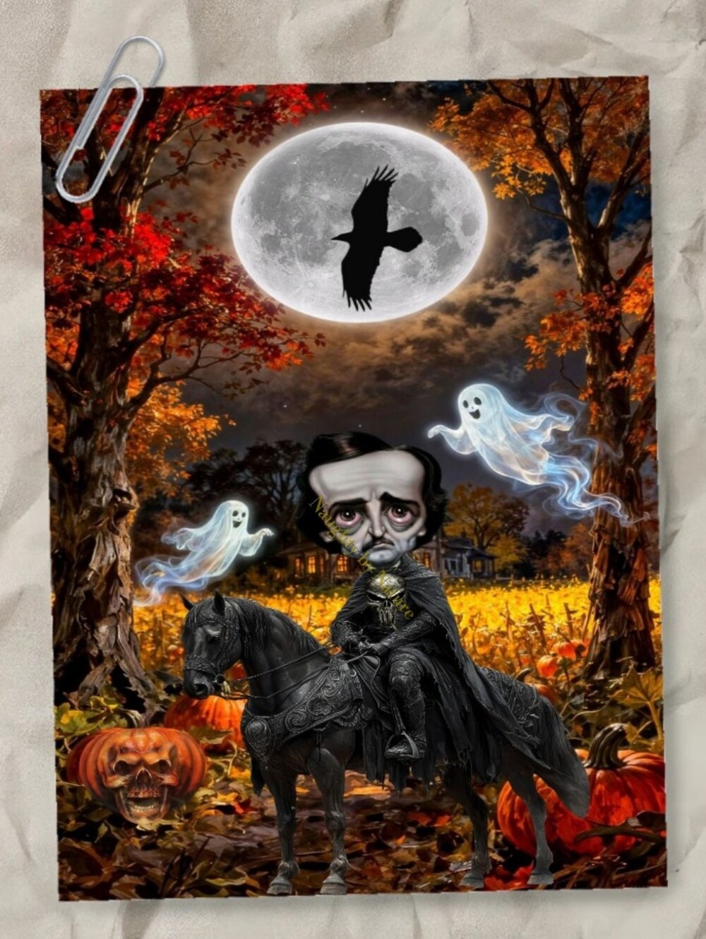 Edgar Allen Poe "The Raven" Halloween Metal Poster